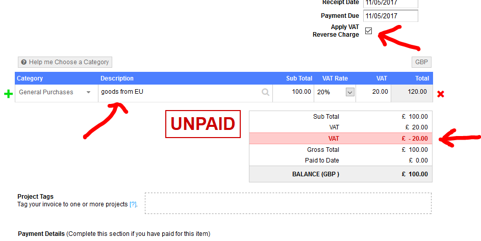 Intra community vat number example